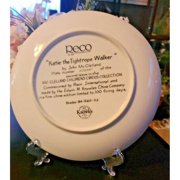 Katie The Tightrope Walker Children's Circus Collection Plate  John McClelland - Picture 2 of 6